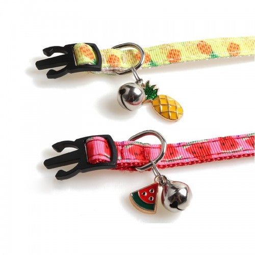 Cat Collar With Fruit Accessories Bell Pet Collar