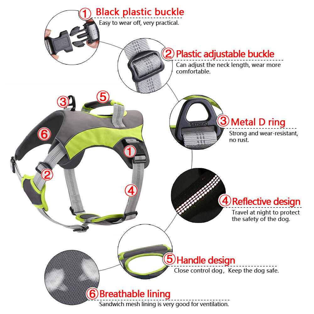 Adjustable Reflective Dog Traction Harness