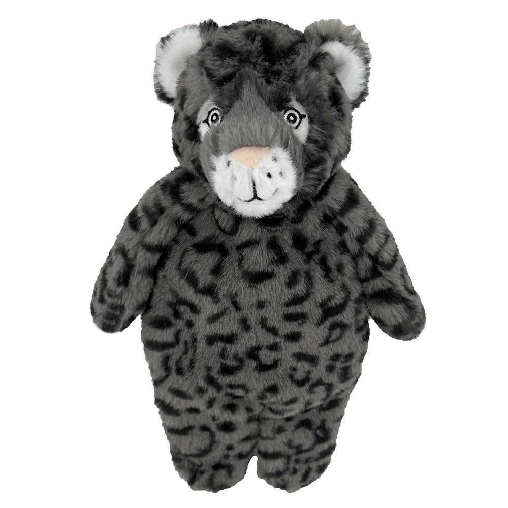 13" Floppy Leopard - Gray Dog Toy