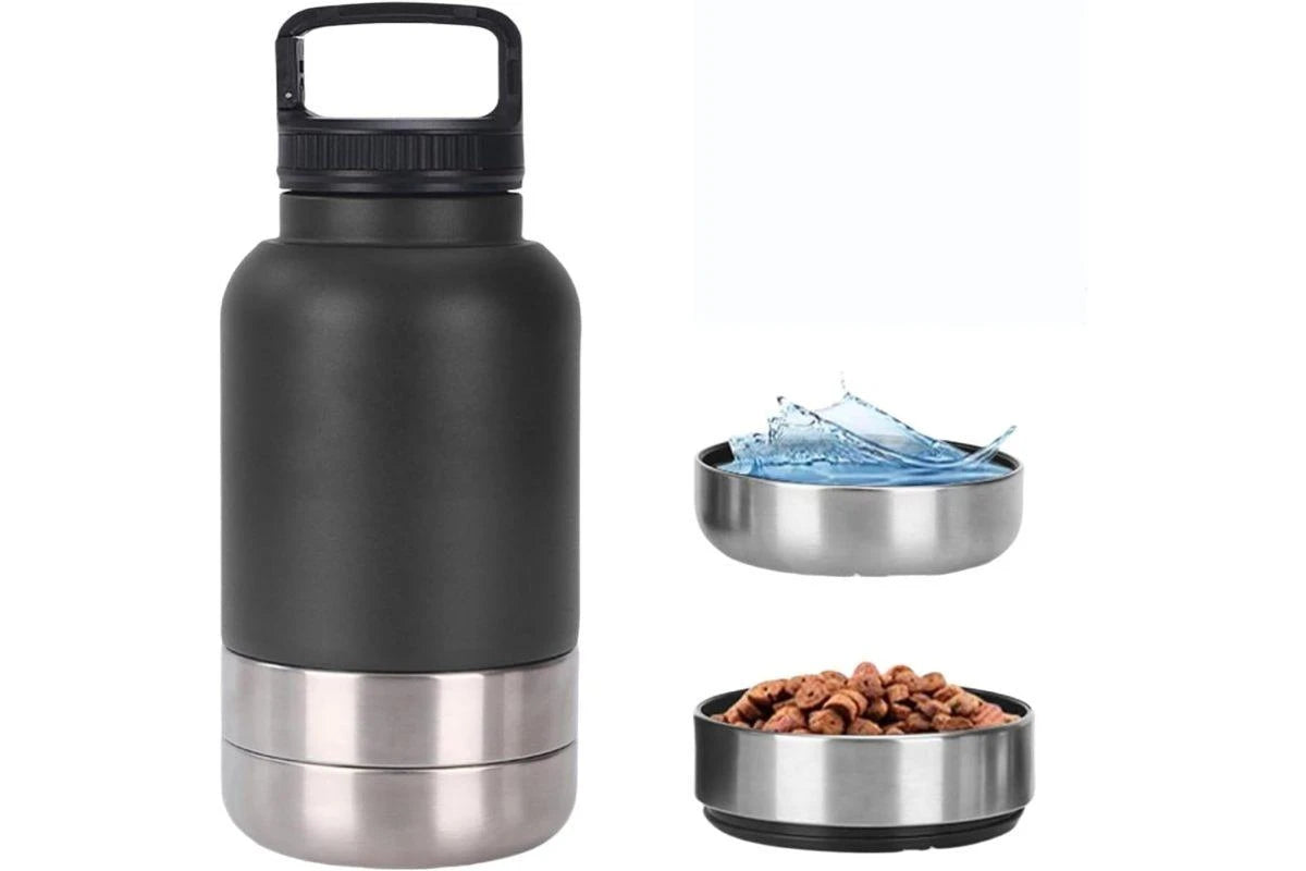 3-in-1 Insulated Pet Water Bottle & Food Container