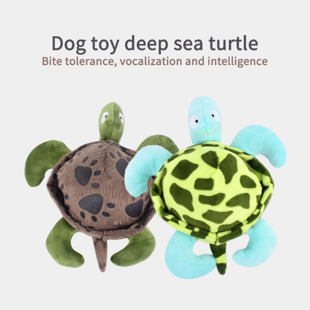 Tortoise Plush Dog Chew Toy