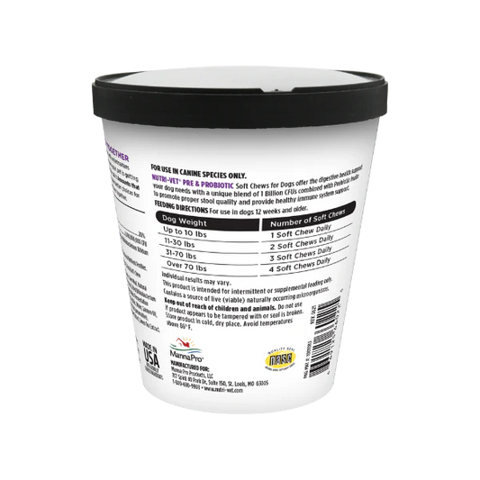 Nutri-Vet Pre & Probiotic Soft Chews for Dogs