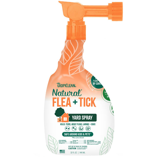 TropiClean Natural Outdoor Flea & Tick Treatment Spray for Yard, 32-fl oz