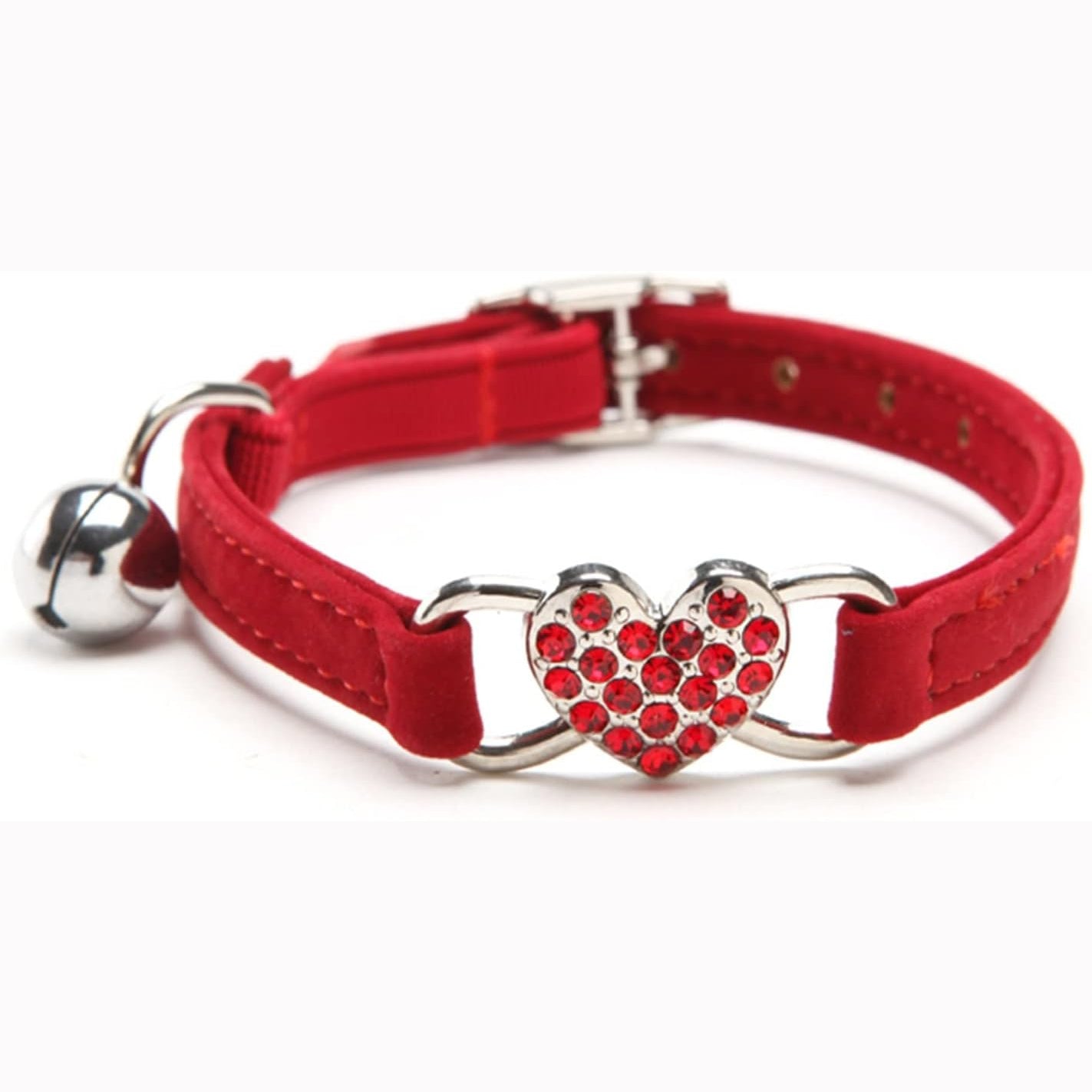 Rhinestone Heart Adjustable Pet Collar