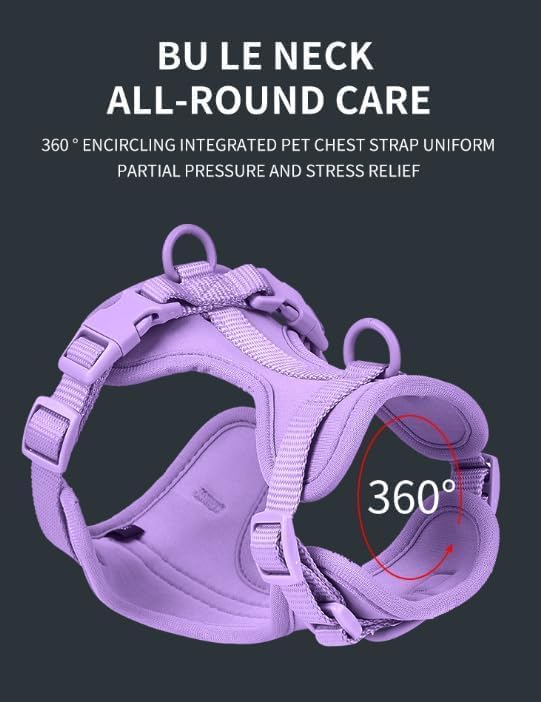 4 PCS Dog Walking Set | Harness, Collar, Leash, Poop Bag Holder