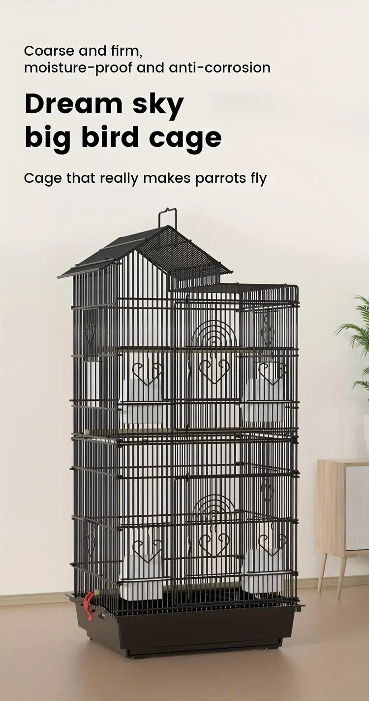 Large Canary Parakeet Cockatiel Lovebird Finch Bird Cage