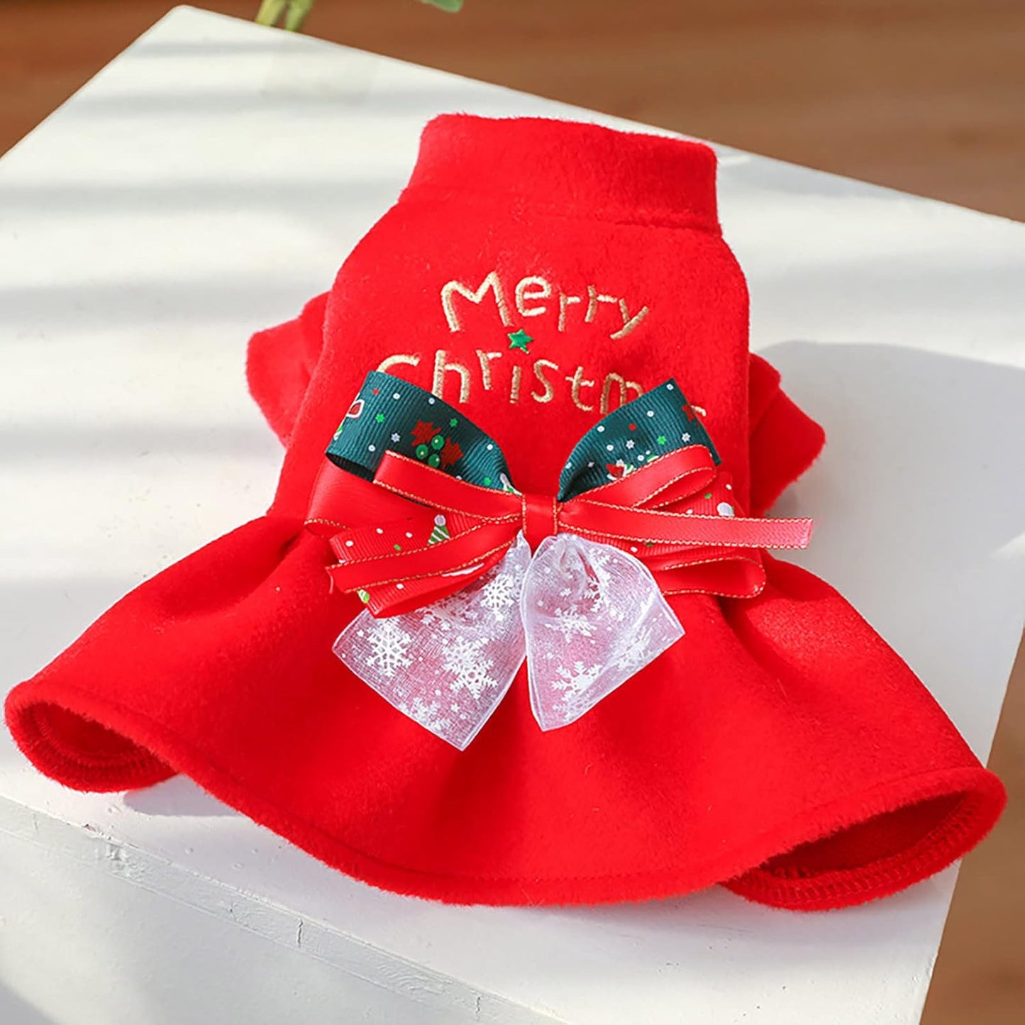 Cute Christmas Dress  with Bow