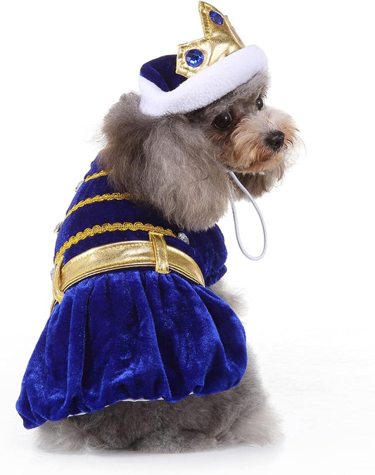 Cute Halloween King/ Queen Dog Costume