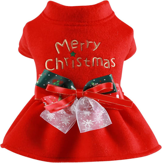 Cute Christmas Dress  with Bow