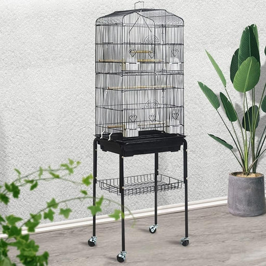 Large Canary Parakeet Cockatiel Lovebird Finch Bird Cage with Stand