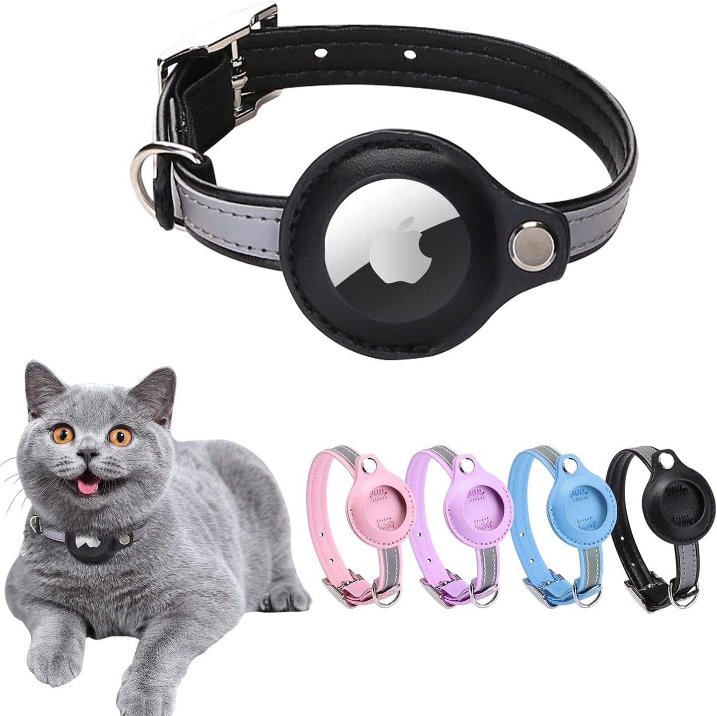 Reflective AirTag Cat Puppy Collar