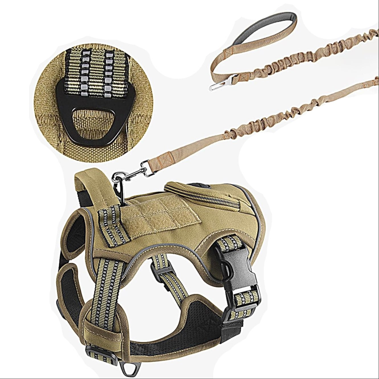 Tactical Dog Harness and Leash Set