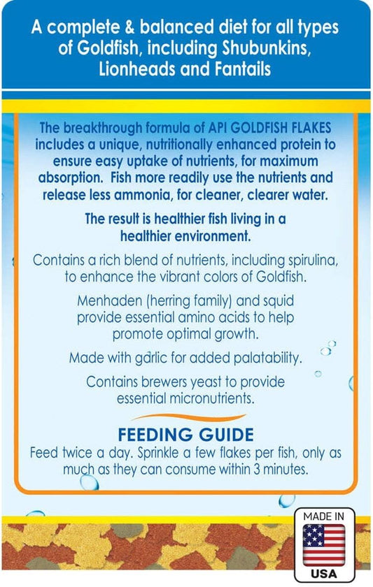 API GOLDFISH FLAKES Fish Food 1.1-Ounce Container