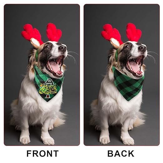 Plaid Christmas Dog Bandana