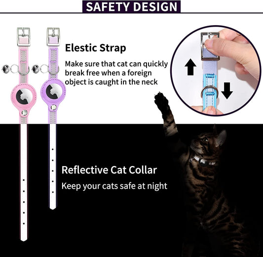 Reflective AirTag Cat Puppy Collar