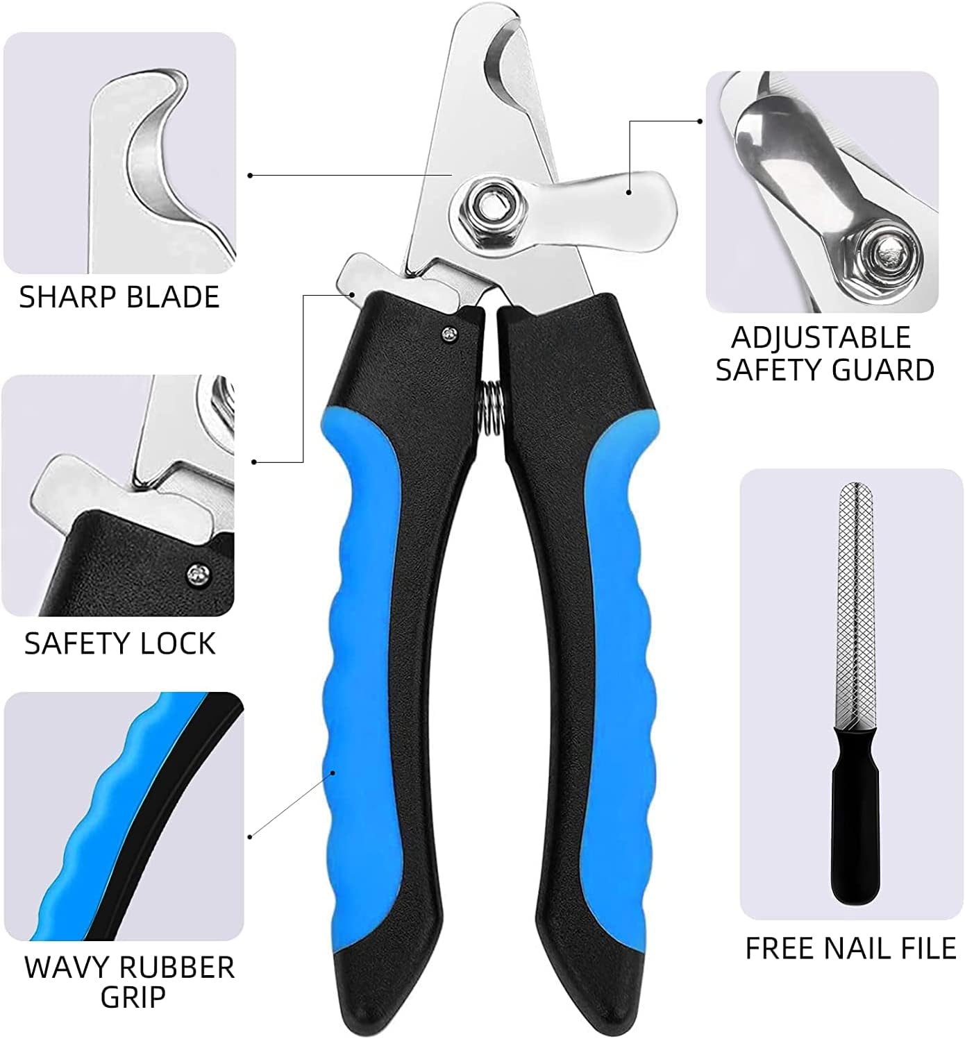 Nail Clipper and Filer for Dogs, Cats and Birds | Grooming Tools | Heavy Duty Nail Clipper