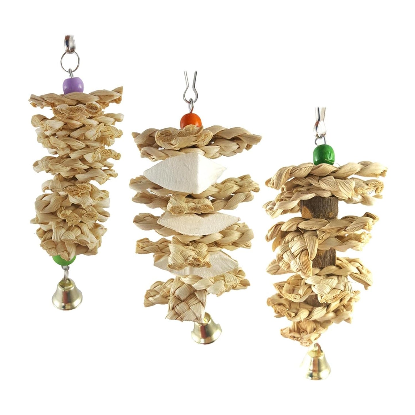 Bird Parrot Chewing Tearing Toy Set – Climbing and Chewing Fun