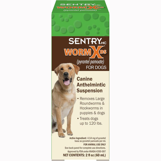 Sentry Pet Care HC WormX DS (pyrantel pamoate) Canine Anthelmintic Suspension De-wormer for Dogs, 2 oz