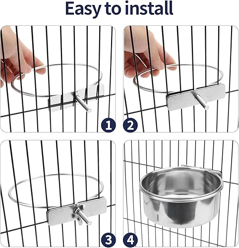Stainless Steel Bowl with Clamp - Bird Feeder