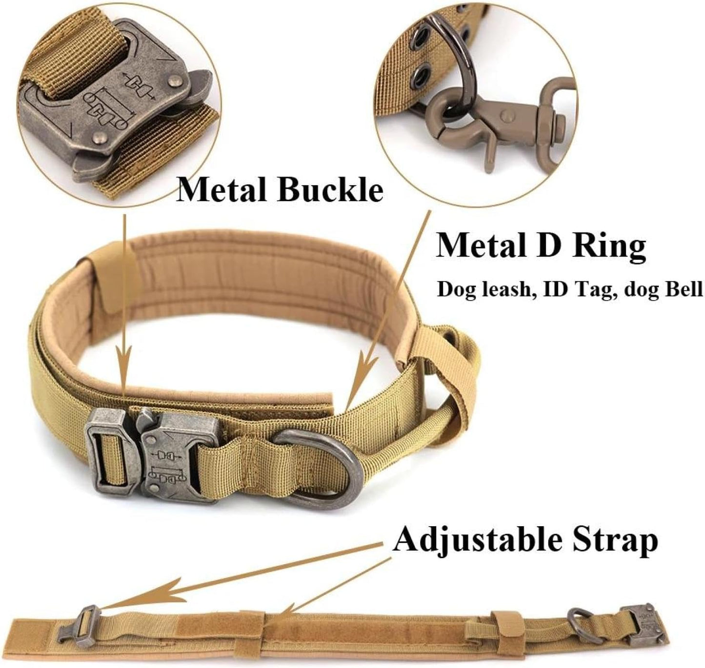 HEAVY DUTY MILITARY GRADE K9 DOG COLLAR