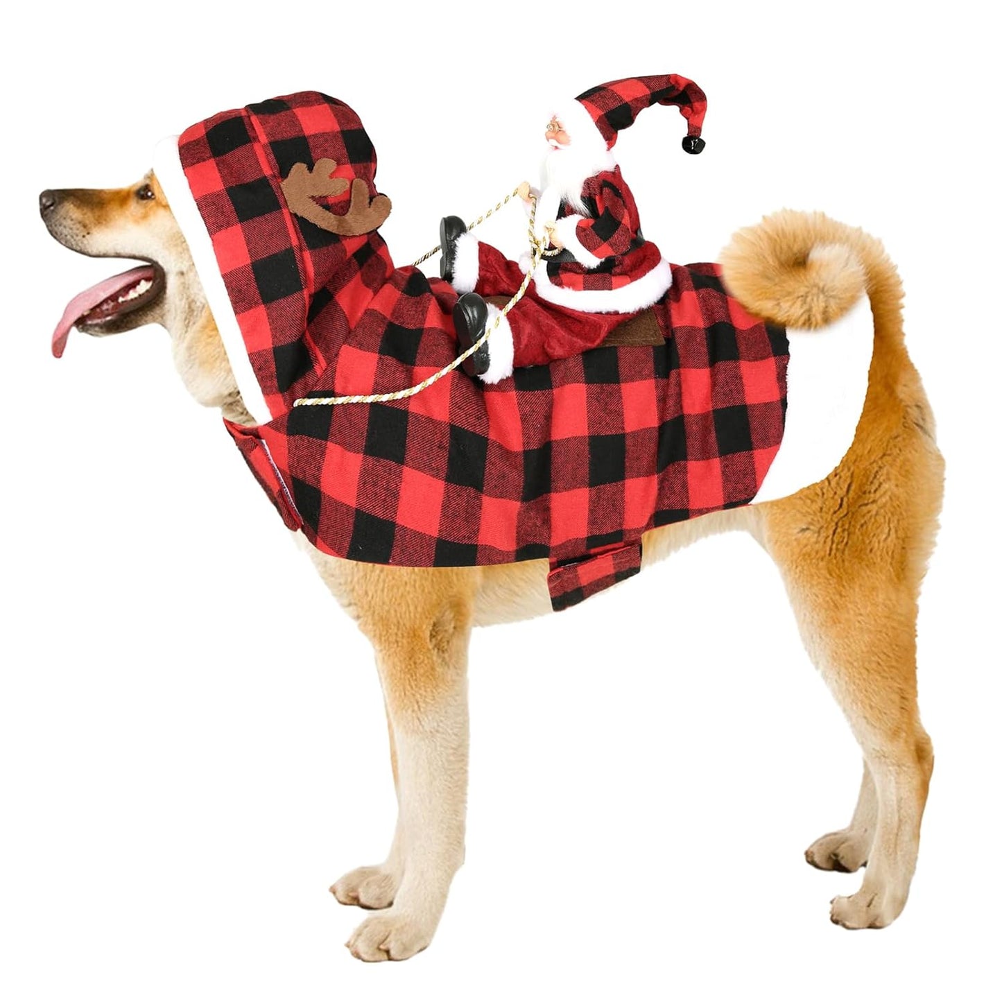 Santa Riding Deer Dog Christmas Costume