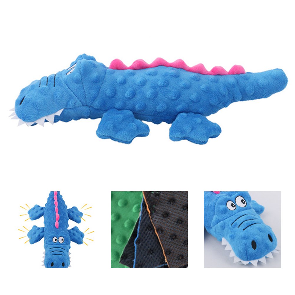 Soft Plush Durable Squeaky Crocodile Dog Toy