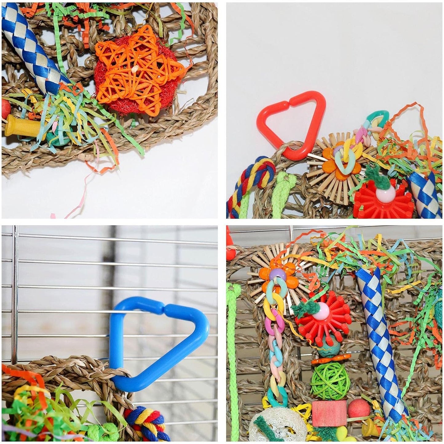 Seagrass Bird Hunt Toy – Chewable Wall-Mounted Parrot Toy for Small and Medium Birds