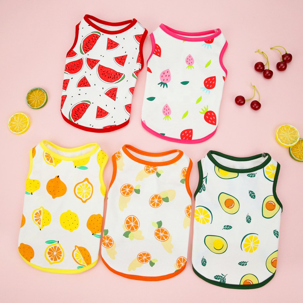 Cute Pet Fruit Print Vest