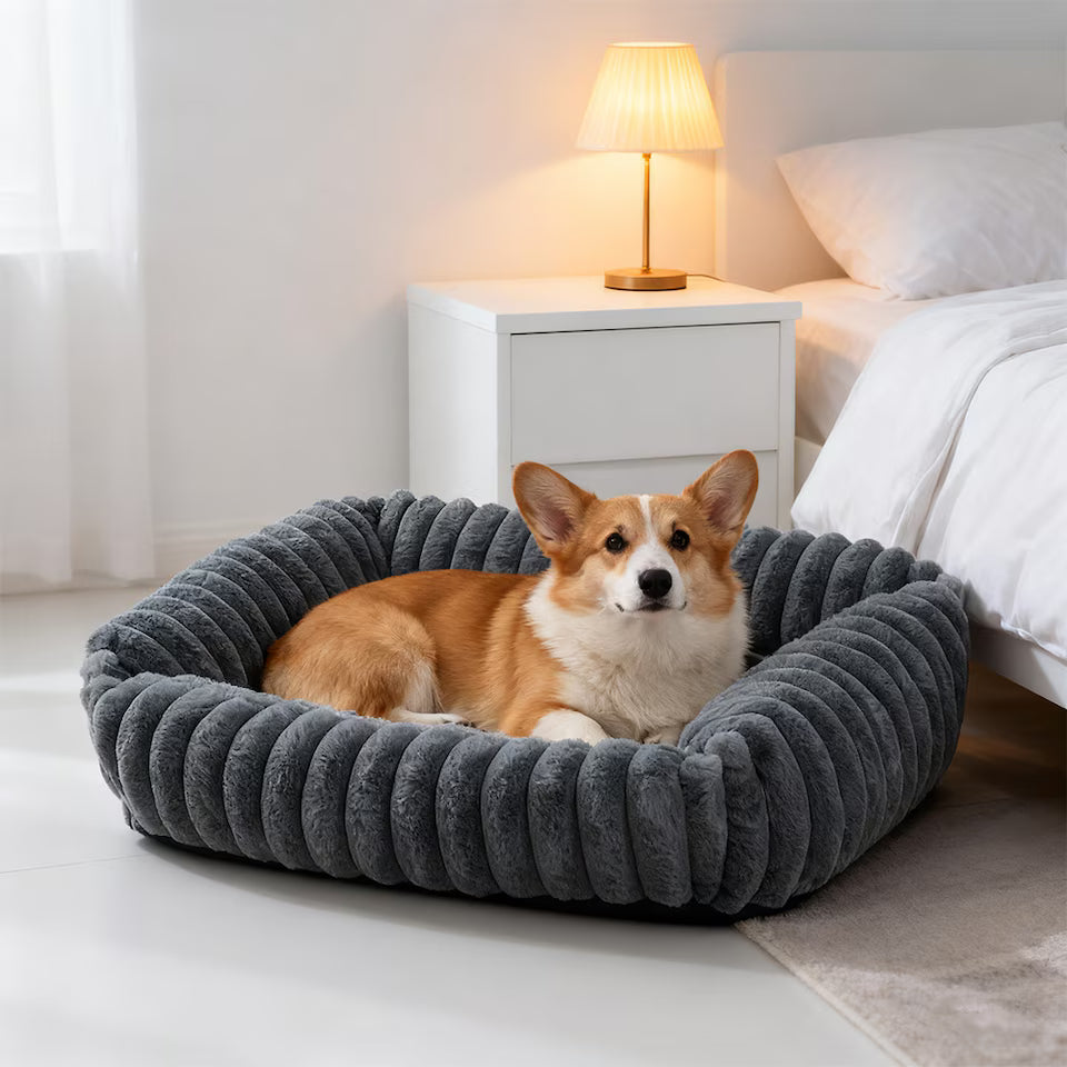 Petmate Lavender Infused Plush Cuddler Dog Bed
