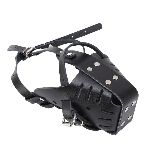 PU Leather Dog Muzzle for Large Dogs