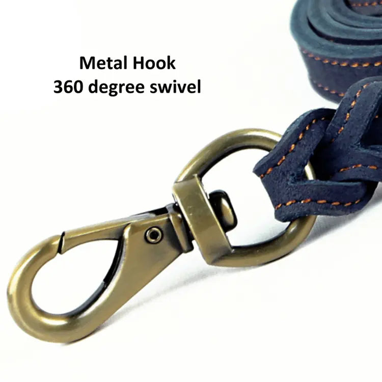 Braided Leather Dog Leash