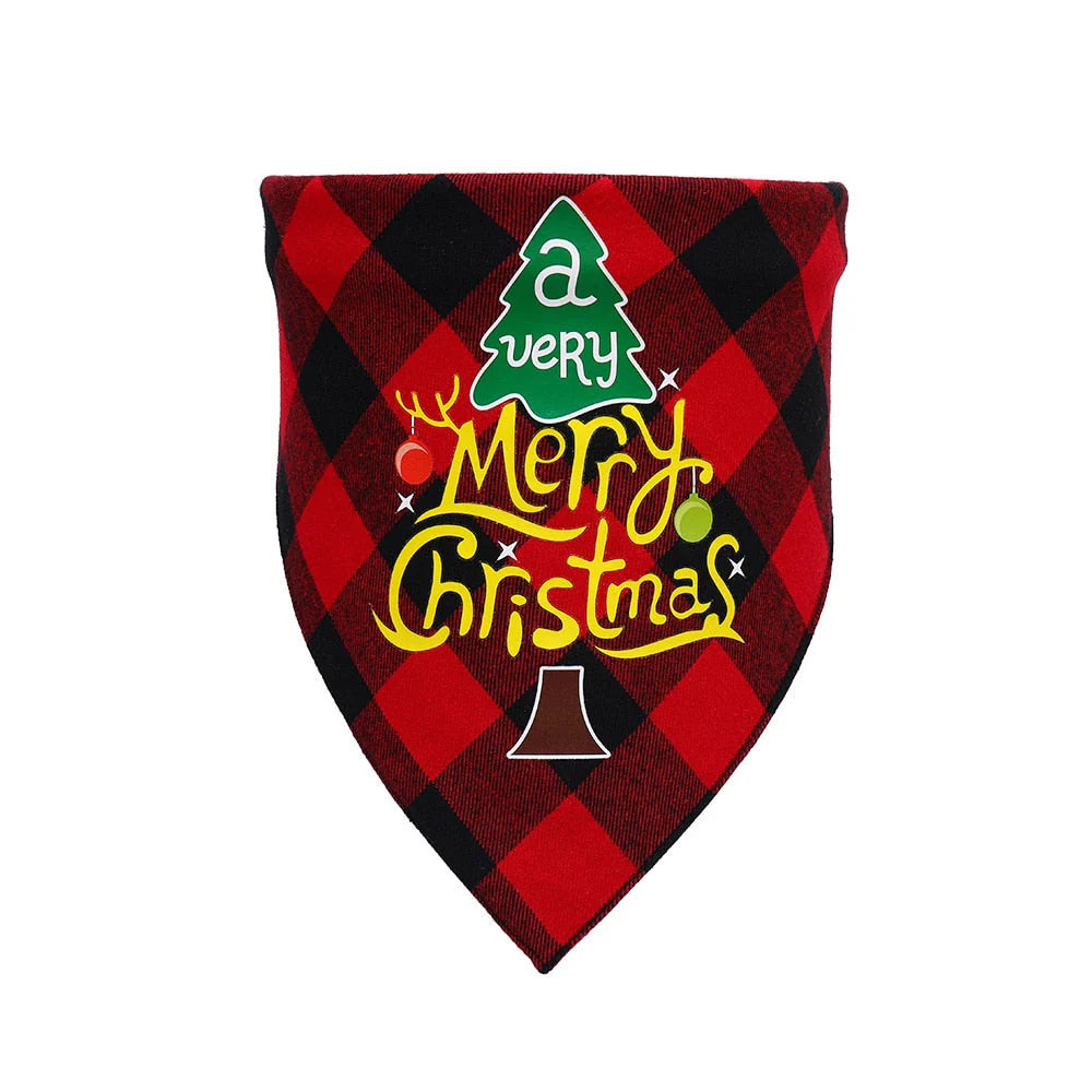 Plaid Christmas Dog Bandana