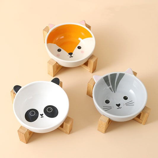 Cute Character Ceramic Pet Bowl