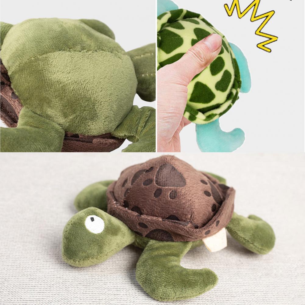 Tortoise Plush Dog Chew Toy