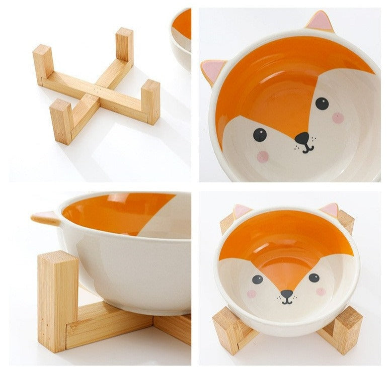 Cute Character Ceramic Pet Bowl