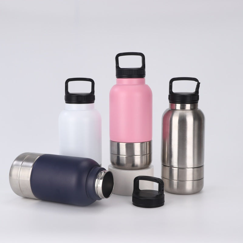 3-in-1 Insulated Pet Water Bottle & Food Container