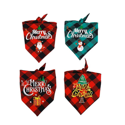 Plaid Christmas Dog Bandana