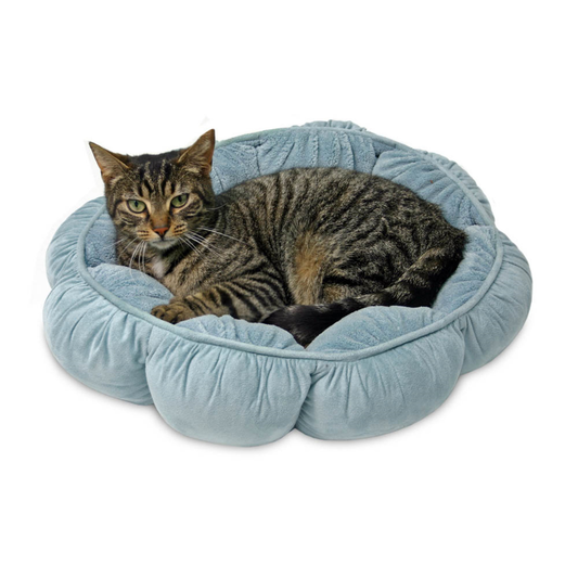 Aspen Pet Puffy Round Cat Cuddler Bed