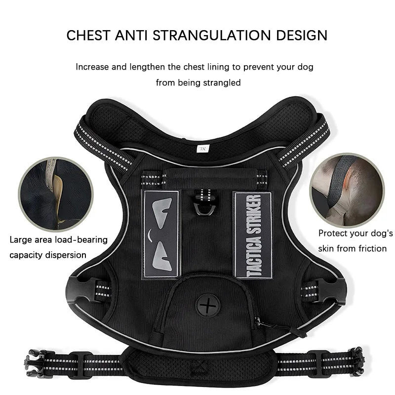 Tactical Dog Harness and Leash Set