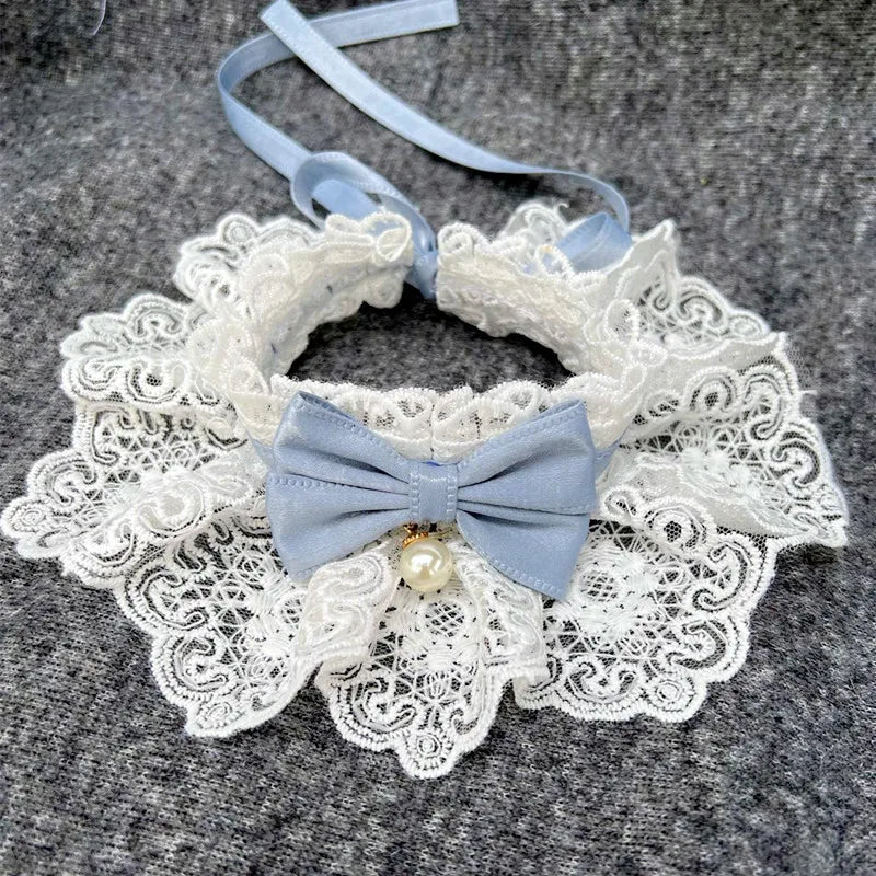 Lace Pearl Collar for Puppy and Cat