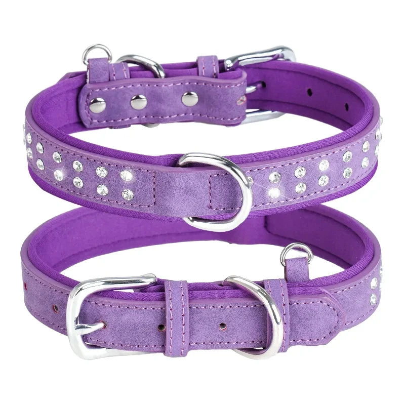 Luxury Rhinestones Studded Dog Collar
