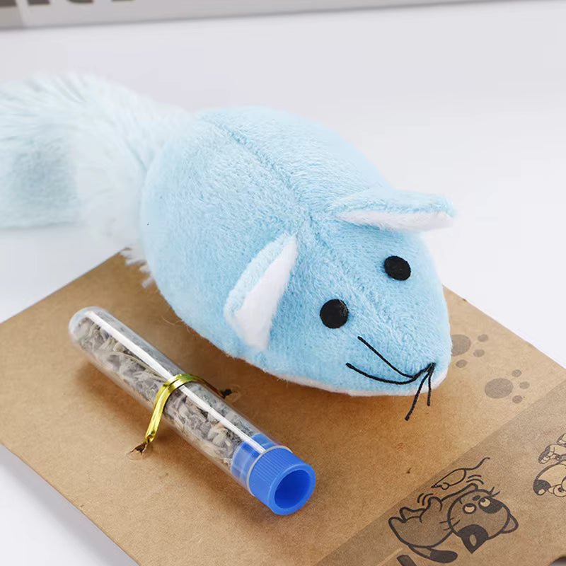 Long Tail Mouse Cat Toy with Catnip
