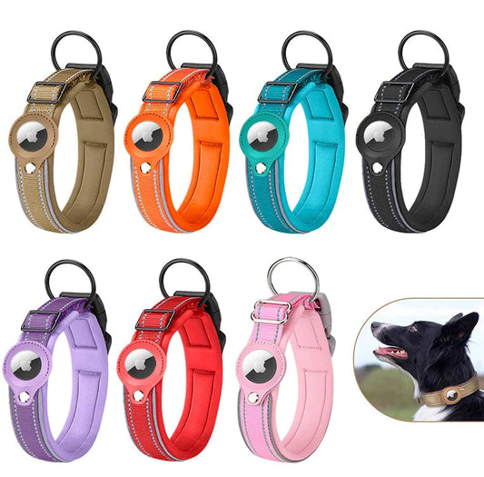 Reflective Padded AirTag Dog Collar