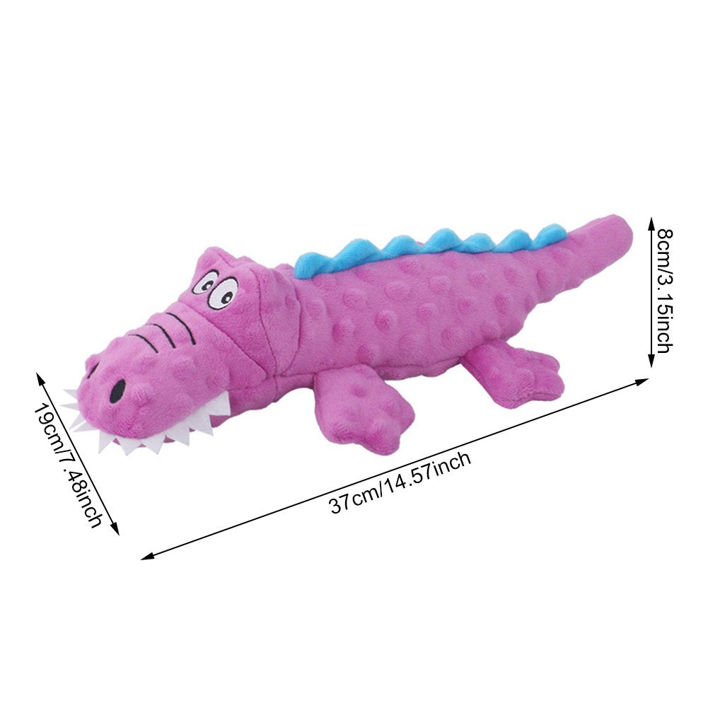 Soft Plush Durable Squeaky Crocodile Dog Toy