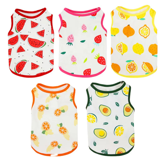 Cute Pet Fruit Print Vest