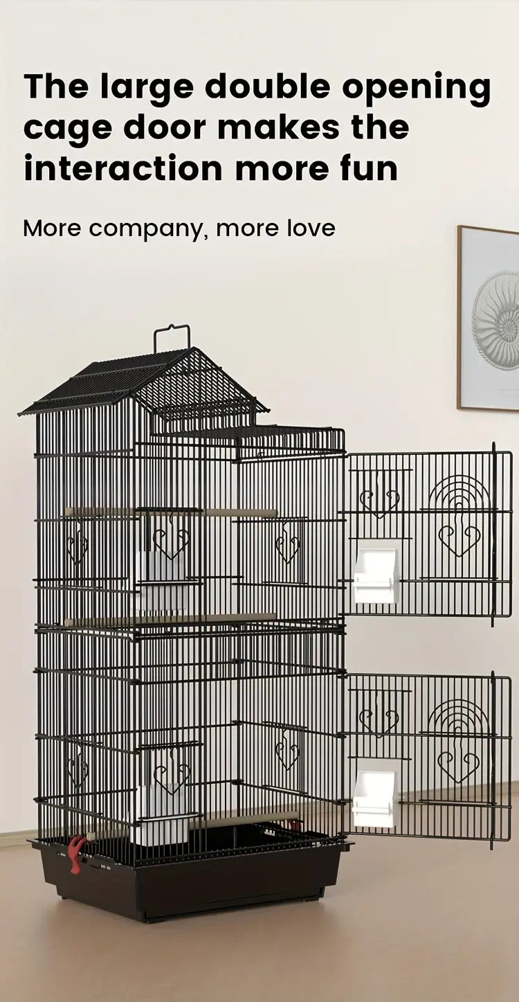 Large Canary Parakeet Cockatiel Lovebird Finch Bird Cage
