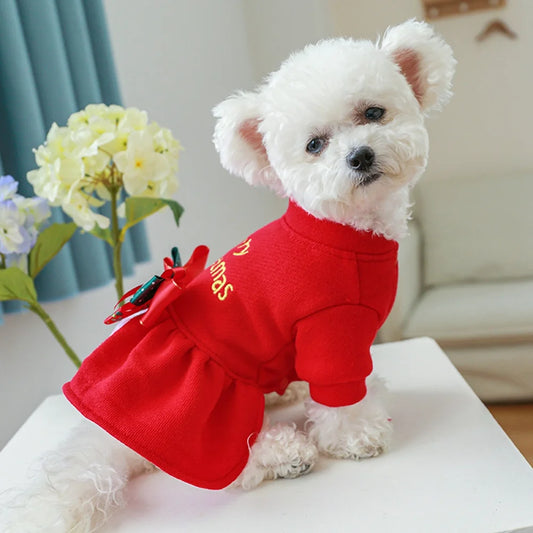 Cute Christmas Dress  with Bow