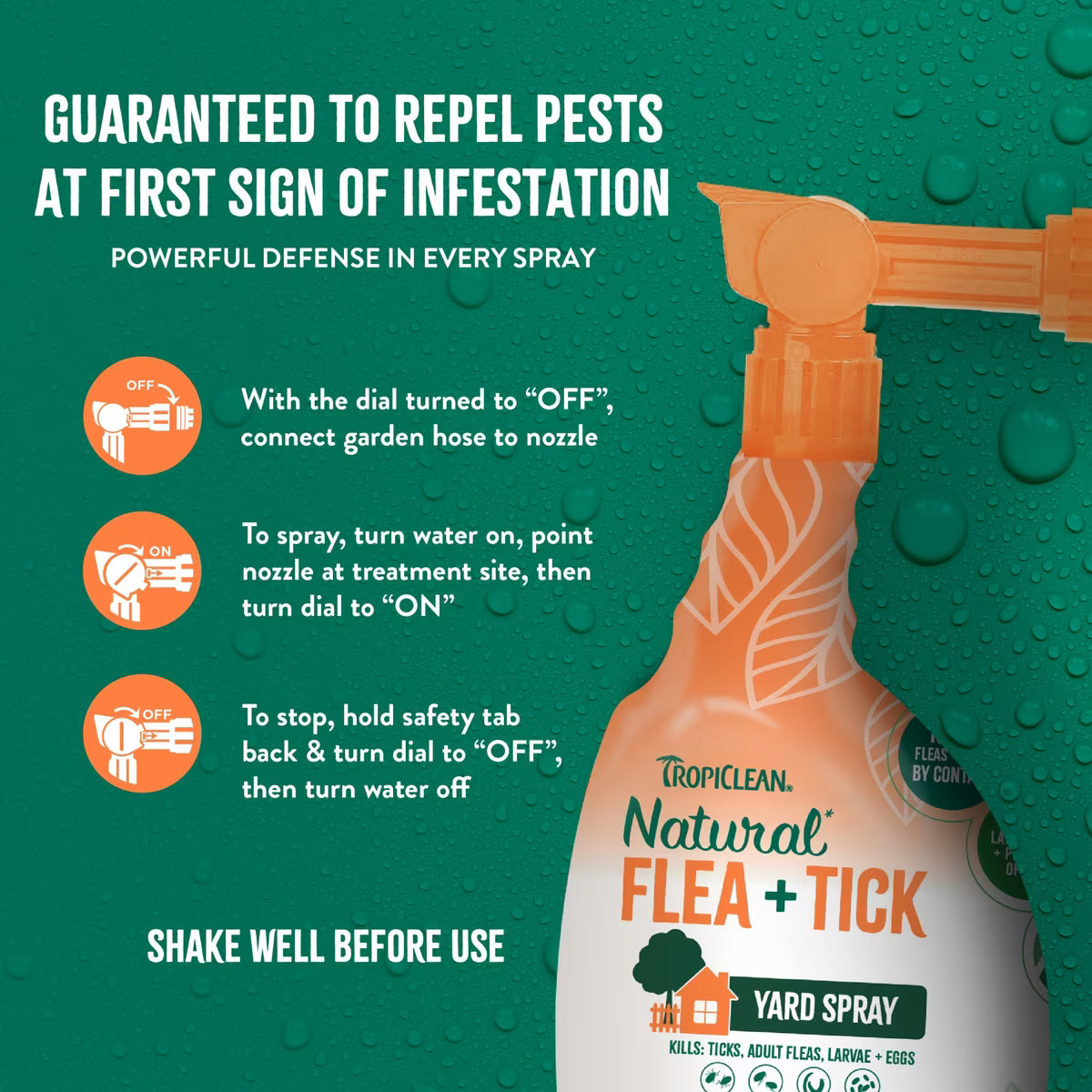 TropiClean Natural Outdoor Flea & Tick Treatment Spray for Yard, 32-fl oz