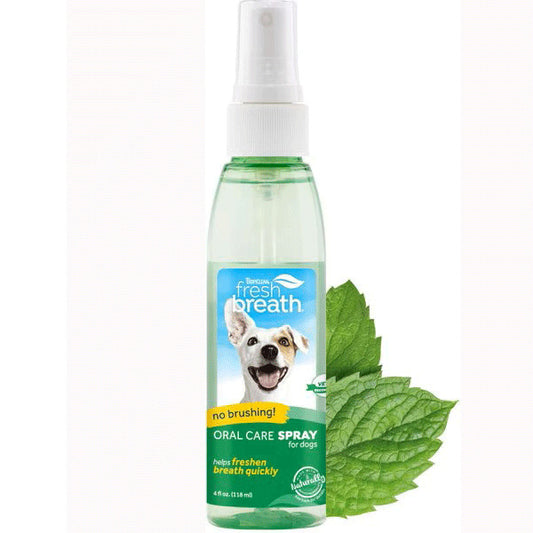 TropiClean Fresh Breath Oral Care Spray for Dogs & Cats | 4 oz