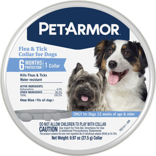 PetArmor Flea & Tick Dog Collar, 1 collar (6-mos. supply)
